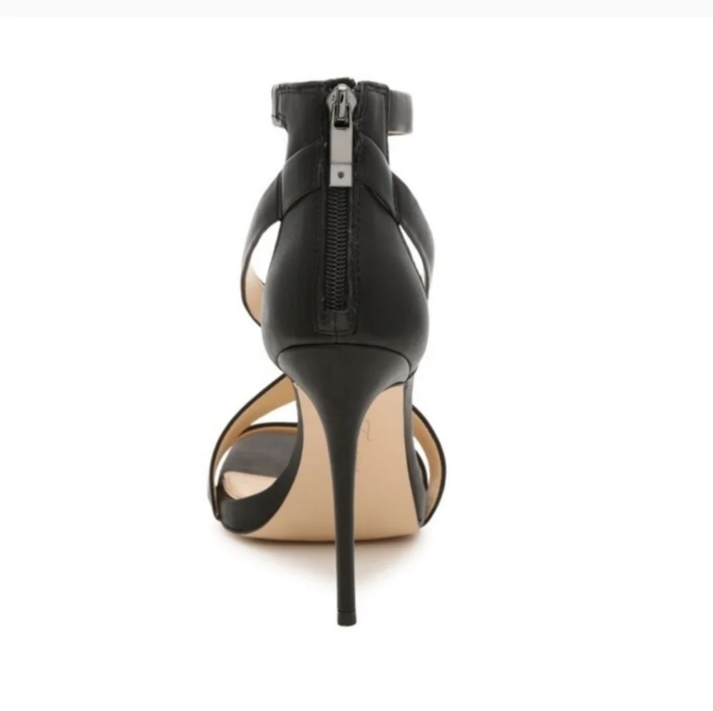 Imagine VINCE CAMUTO Devin Satin High-Heel Ankle Strap Sandals Size 9